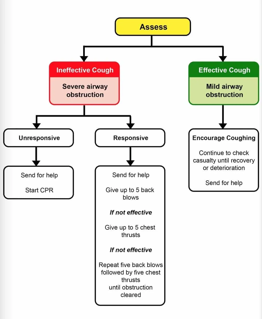 Management of Foreign Body Airway Obstruction (Choking) Algorithm