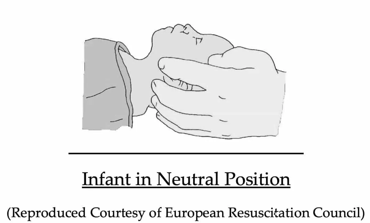 Infant in neutral position