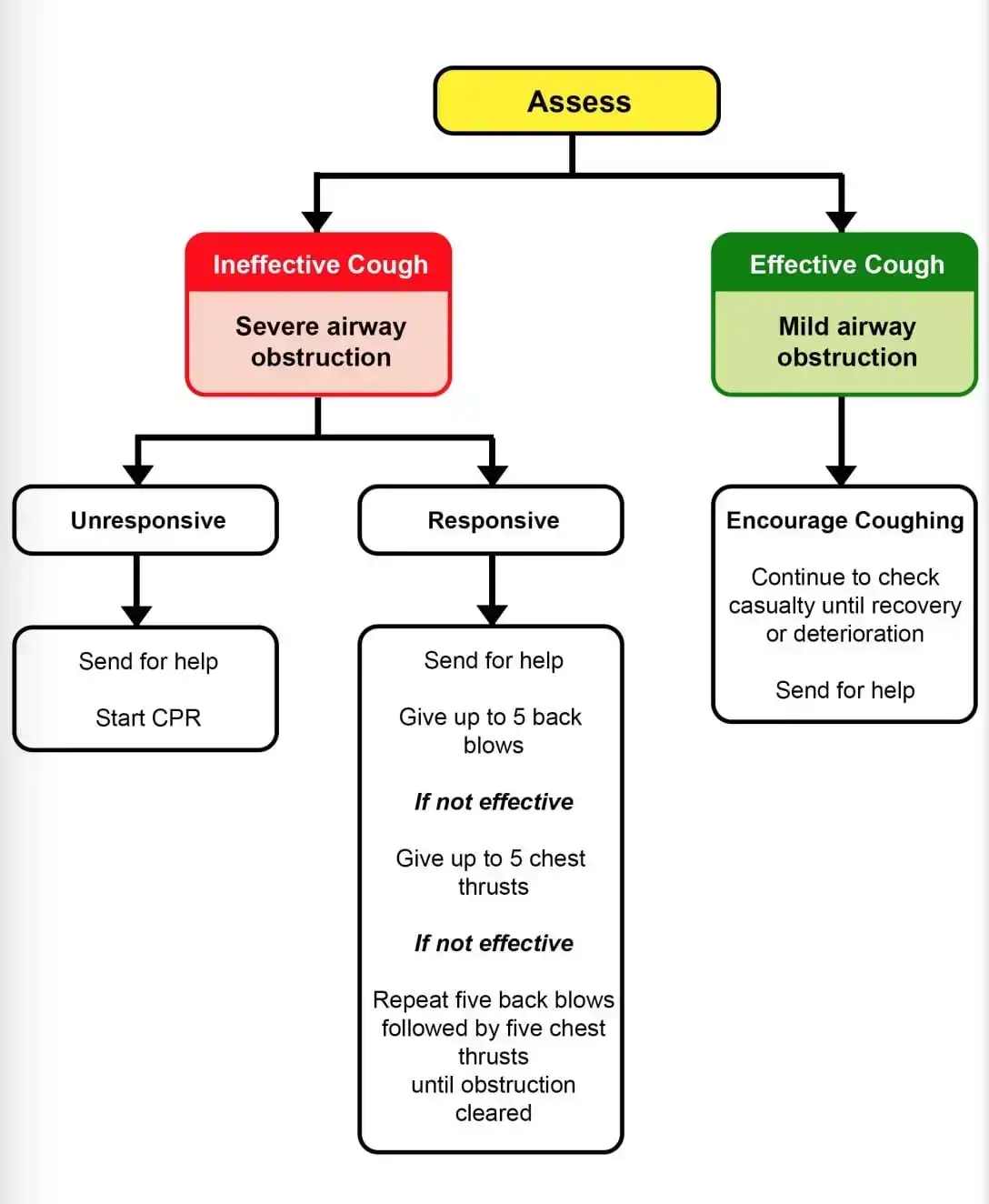 Figure 4: Management of Foreign Body Airway Obstruction (Choking) Algorithm